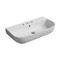 Modern White Ceramic Wall Mounted or Vessel Sink